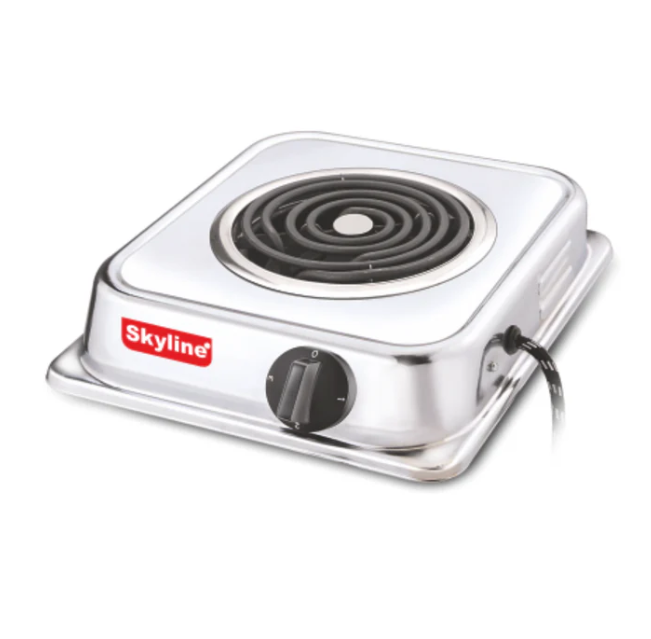 Skyline 1250/2000W Chrome Finish Hot Plate – Sleek, Powerful, and Versatile Cooking Solution