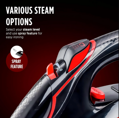 Warmex 2200W No knob Automatic Steam Cloth Iron No Burn Guaranteed with Smart Perfect Care Temperature Control | Heavy Duty Press Ironing Clothes for Home & Travel, Auto Cleaning & Shut Off Sensor