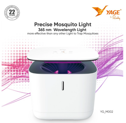 YAGE Mosquito Killer Lamp YG-M002 | UV 365nm Mosquito Trap with Smart Light Sensor, Timer Control, Ultra-Quiet Double-Layer Suction Technology | Chemical-Free & Non-Toxic Mosquito Killer Night Lamp with Warm Night Light & USB Charging