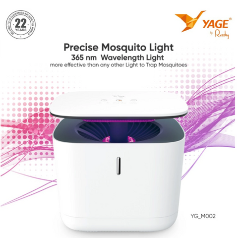 YAGE Mosquito Killer Lamp YG-M002 | UV 365nm Mosquito Trap with Smart Light Sensor, Timer Control, Ultra-Quiet Double-Layer Suction Technology | Chemical-Free & Non-Toxic Mosquito Killer Night Lamp with Warm Night Light & USB Charging