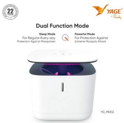 YAGE Mosquito Killer Lamp YG-M002 | UV 365nm Mosquito Trap with Smart Light Sensor, Timer Control, Ultra-Quiet Double-Layer Suction Technology | Chemical-Free & Non-Toxic Mosquito Killer Night Lamp with Warm Night Light & USB Charging