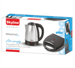Skyline Breakfast Delight Set – Perfect Combo of Electric Kettle & Sandwich Toaster