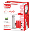 Skyline Lunch Combo: Electric Lunch Box & Stainless Steel Bottle – Your Perfect Mealtime Partner