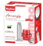 Skyline Lunch Combo: Electric Lunch Box & Stainless Steel Bottle – Your Perfect Mealtime Partner