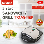 Skyline 750W 2-Slice Sandwich & Grill Toaster – Quick, Crispy, and Delicious Every Time!