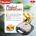Skyline 750W 2-Slice Sandwich & Grill Toaster – Quick, Crispy, and Delicious Every Time!