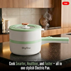 Skyline Multifunction Electric Pan 600–1500W – Fry, Steam, Boil & Cook with Steamer Attachment