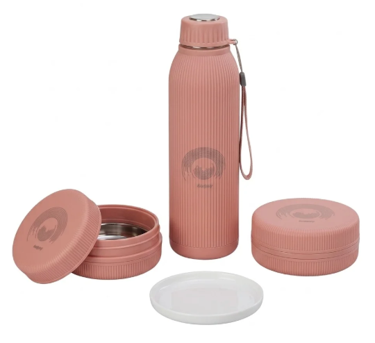 Jaypee Perfecto 3 Piece Gift Set – Water Bottle 690ml with 2 Lunch Boxes 415ml | Premium Tiffin & Bottle Combo for Office & Gifting