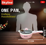 Skyline Multifunction Electric Pan, Adjustable 600-1500W, Versatile Cooking Tool