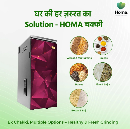 HOMA Elite Smart Atta Chakki with IoT Wi-Fi Connectivity, Toughened Glass Front, Talky Voice Feature & Auto-Clean Technology-Orchid