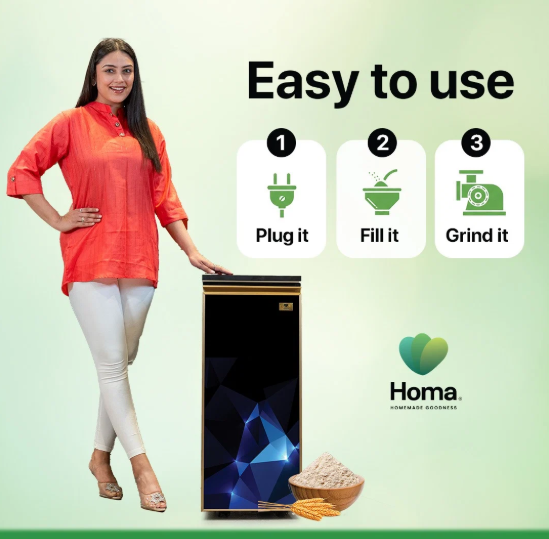 HOMA Elite Smart Atta Chakki with IoT Wi-Fi Connectivity, Toughened Glass Front, Talky Voice Feature & Auto-Clean Technology-Orchid