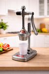 VIBRO Heavy Duty Manual Hand Press Juicer | Portable Juice Machine for Orange, Pomegranate, Mosambi & Lemon | Stainless Steel Press | Easy Clean & Hygienic