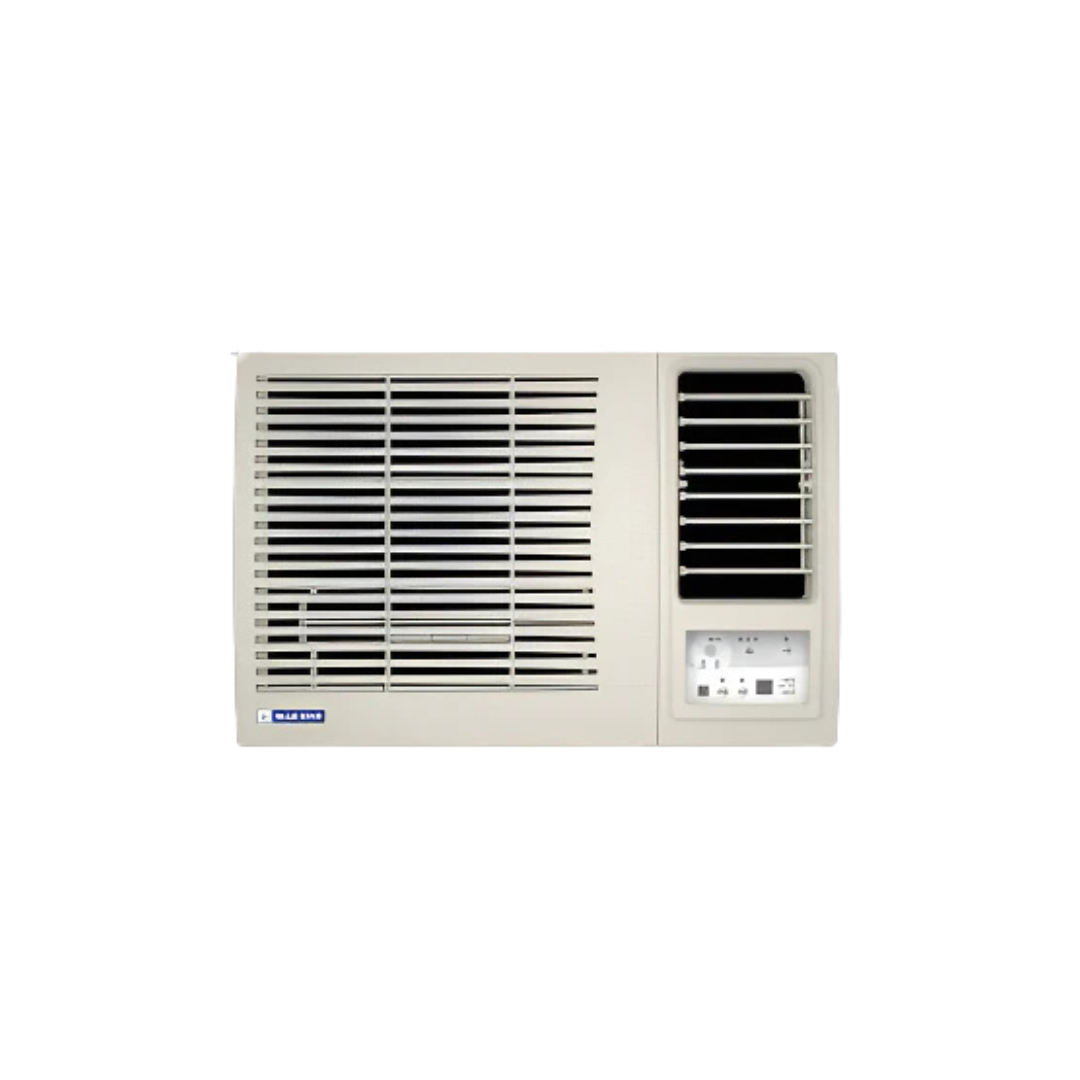 Bluestar 1 Ton 3 Star Fixed Speed Window AC (Copper, Turbo Cool, Fan Modes-Auto/High/Medium/Low, Hydrophilic Blue Fins, Dust Filters, Self-Diagnosis, 2024 Model, WFD312L, White)