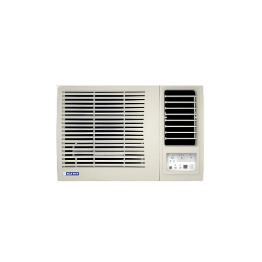 Bluestar 1 Ton 3 Star Fixed Speed Window AC (Copper, Turbo Cool, Fan Modes-Auto/High/Medium/Low, Hydrophilic Blue Fins, Dust Filters, Self-Diagnosis, 2024 Model, WFD312L, White)