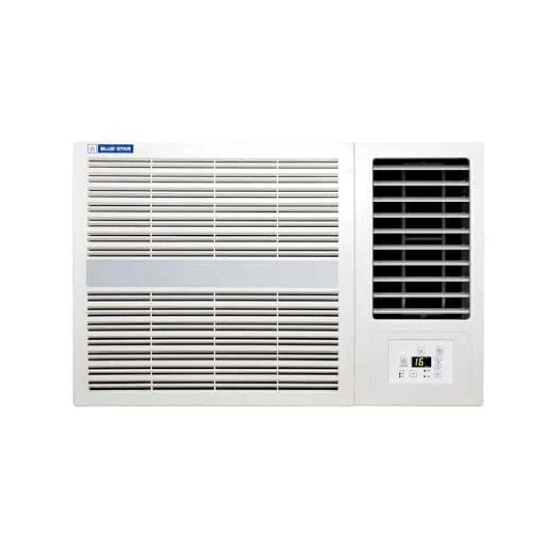 Bluestar 2 Ton 3 Star Fixed Speed Window AC (Copper, Turbo Cool, Fan Modes-Auto/High/Medium/Low, Hydrophilic Blue Fins, Dust Filters, Self-Diagnosis, 2024 Model, WFD324E, White)
