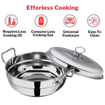 Vinod Stainless Steel Multi Kadai - 5 Plates, 26 cm | 2 Idli, 2 Dhokla and 1 Patra Plate/All in One Idli Cooker, Heavy Guage Idli maker, SAS Bottom Steamer - 2 Year Warranty