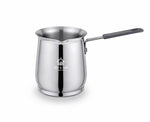 Shri & Sam Stainless 400ml Steel Coffee Warmer with Sandwich Bottom | Heavy Gauge Milk Boiler & Coffee Pot with Heat-Resistant Handle | Durable Kitchen Heating Pan
