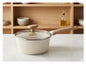 Kroslo Ceramic Coating Sauce Pan 16cm (1.4 Litres) with Glass Lid | Saucepan for Tea, Milk & Everyday Cooking