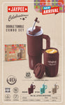 Jaypee Double Tumble Combo Set | Insulated Stainless Steel Travel Mug & Coffee Tumbler Set with Straw | BPA-Free, Food Grade & PU Insulated