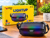 Ubon Black Lightup SP-43 8W Bluetooth Wireless Speaker with RGB Lights, V5.3 Bluetooth, 10 Hours Playback & Hanging Belt – Portable Speaker for Home, Travel & Parties
