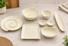 Addox Signature Nairobi Snacks Set 8 Pcs | Premium Ceramic Serving Platter & Snack Serving Set with Spiral Plate, Square Plate, Bread Strip & Bowls
