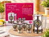 Devidayal La Vista Stainless Steel Lemon Set – 5 Piece Jug and Tumbler Serving Set with Antique Craft Floral Design, Water Jug with Glasses for Dining Table, Kitchen, and Home Gifting
