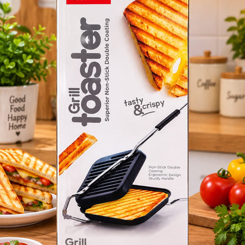Apex Grill Toast Sandwich Maker | Non-Stick Double Coating Heavy Gauge Aluminium Grill Sandwich Toaster