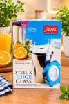 Apex Steel-X Juice Glass 350ml | Stainless Steel Airtight Juice & Storage Glass with Leakproof Lid | Hot & Cold Drink Storage Container  You’re out of attachments for now. Upgrade your plan for more, or try again tomorrow after 7:01 PM. Upgrade to Plus