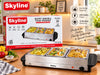 Skyline Buffet Server & Food Warmer 3 × 1.5L | 200W Electric Food Warmer with 3 Stainless Steel Trays | Adjustable Temperature Control | Buffet Warmer for Parties, Weddings & Family Gatherings