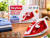 Skyline VTL-7076 Steam and Spray Iron – 1600 Watt Heavy-Duty Garment Iron with Burst Function, Non-Stick Soleplate, Steam Function, ISI Certified, and 1-Year Warranty for Clothes Pressing and Home Laundry