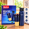 Skyline Healthy Set – Insulated Water Bottle and Travel Mug Combo, BPA-Free Double-Wall Thermal Drinkware Keeps Drinks Hot & Cold, Durable Leak-Proof Bottles Set for Office, Gym, Travel, College, and Gifting