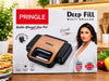 Pringle Deep Fill Multi Griller (1000W) – Non-Stick Sandwich and Panini Maker with Extra Deep Plates and Cool Touch Handle, Sleek Black and Rose Gold Kitchen Appliance for Home Use