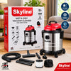 Skyline Wet and Dry Vacuum Cleaner VTL-277 – 2000 Watts, 20 Litre Stainless Steel Tank, HEPA Filter, Powerful Blower Function, Multi-Utility Attachments for Home, Office, Car, and Heavy-Duty Floor Cleaning
