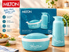 Milton Souvenir Gift Set – Insulated Casserole (Crave 1500, 1.25L) and Insulated Water Jug / Flask (Crystal 1000, 1L), Food Grade, Stylish Turquoise Blue Floral Design, Thermoware Combo Set for Kitchen and Gifting