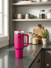 Stanley Insulated Tumbler with Handle –Stainless Steel Travel Mug, Keeps Drinks Cold 11 Hours & Hot 8 Hours (Dark Pink)