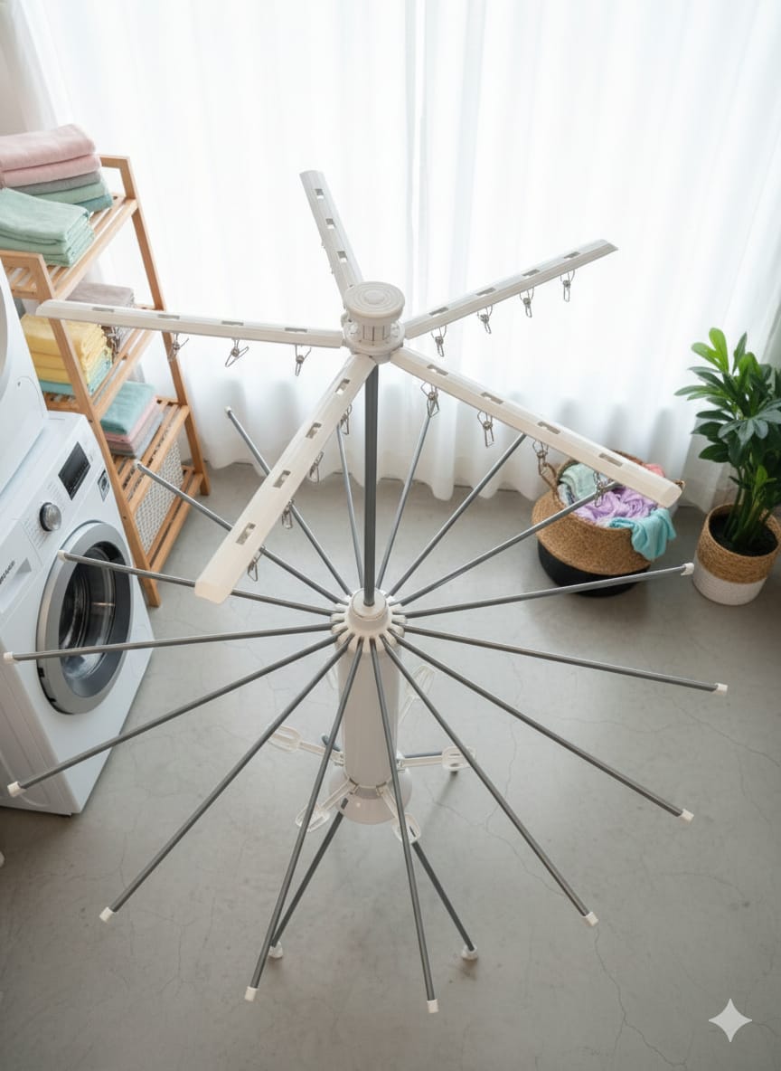 Octopus Cloth Drying Stand 3 Tier Design | Suitable for Everyday | Finish | Ideal for Gifting and Personal Use