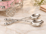 Luxury Pink & Silver Dry Fruit Container Set with Royal Horse Carriage Design, Decorative Stand & 2 Serving Spoons