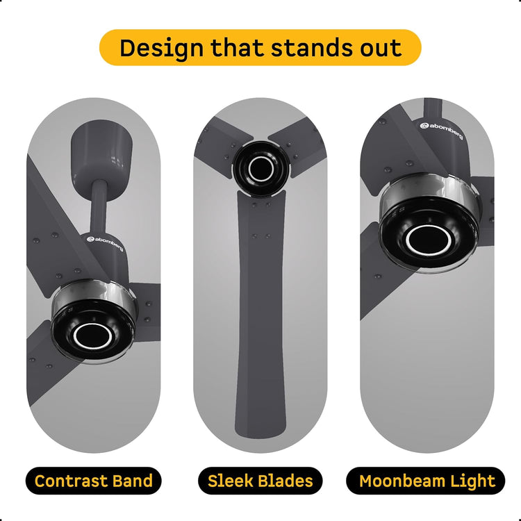Atomberg Renesa Elite 1200mm 5-star BLDC fan, Remote Ceiling Fan for Home, High Air Delivery, Free Installation, 3-Year Warranty, Newly launched in 2025 (Pebble Grey)