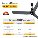 Atomberg Aris Contour Smart 1200mm BLDC Ceiling Fan with IoT & Remote,5 star,Best-in-class Air Delivery,Silent Operation,Free Installation, Award Winning Sleek Design, 3 Year Warranty (Regent Grey)