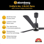 Atomberg Renesa Elite 1200mm 5-star BLDC fan, Remote Ceiling Fan for Home, High Air Delivery, Free Installation, 3-Year Warranty, Newly launched in 2025 (Pebble Grey)