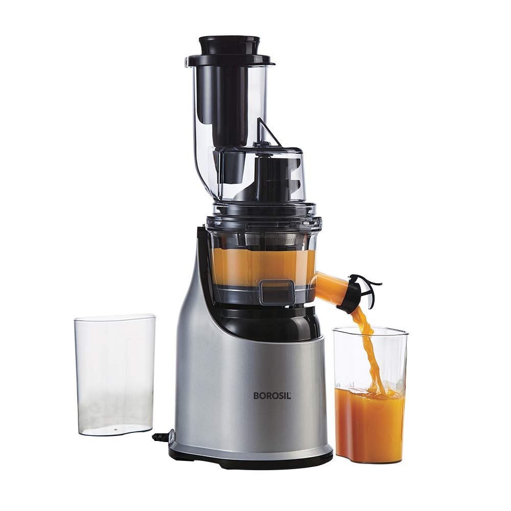 Borosil Health Pro Cold Press Slow Juicer WB14, Portable Slow Juicer, Compact Design, For Fresh Fruits & Vegetables, 200 W