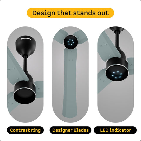 Atomberg Renesa Halo Smart 1200mm,5-star BLDC fan, Remote Ceiling fan for Home, Works with Alexa, 65% Energy Saving, High Air Delivery, LED Speed Indicator, 3-Year Warranty, Newly Launched(Misty Teal)