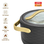 Jaypee Luxura Klass PU Insulated Inner Stainless Steel Casserole, 2000ml Black