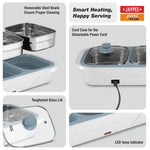Jaypee E-3 Electric Casserole Set with Toughened Glass Lid