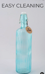 AAR Glass bottle cork for home & office - 1000 ml (BLUE)
