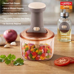 Jaypee Chip-Chop Manual Push Vegetable Chopper | Lock-Unlock System | Stainless Steel Blades