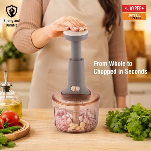 Jaypee Chip-Chop Manual Push Vegetable Chopper | Lock-Unlock System | Stainless Steel Blades