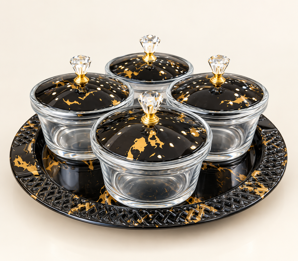 Jaypee Glassical Deco 4Pcs Candy Set