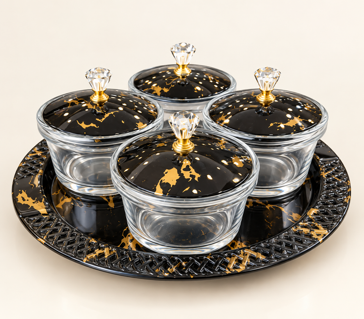 Jaypee Glassical Deco 4Pcs Candy Set