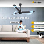 Atomberg Renesa Smart 1200mm BLDC Ceiling Fan with IoT & Remote | Energy Efficient Ceiling Fan | Ceiling fan for Living Room | High Air Delivery with LED Indicators (Pebble Grey)
